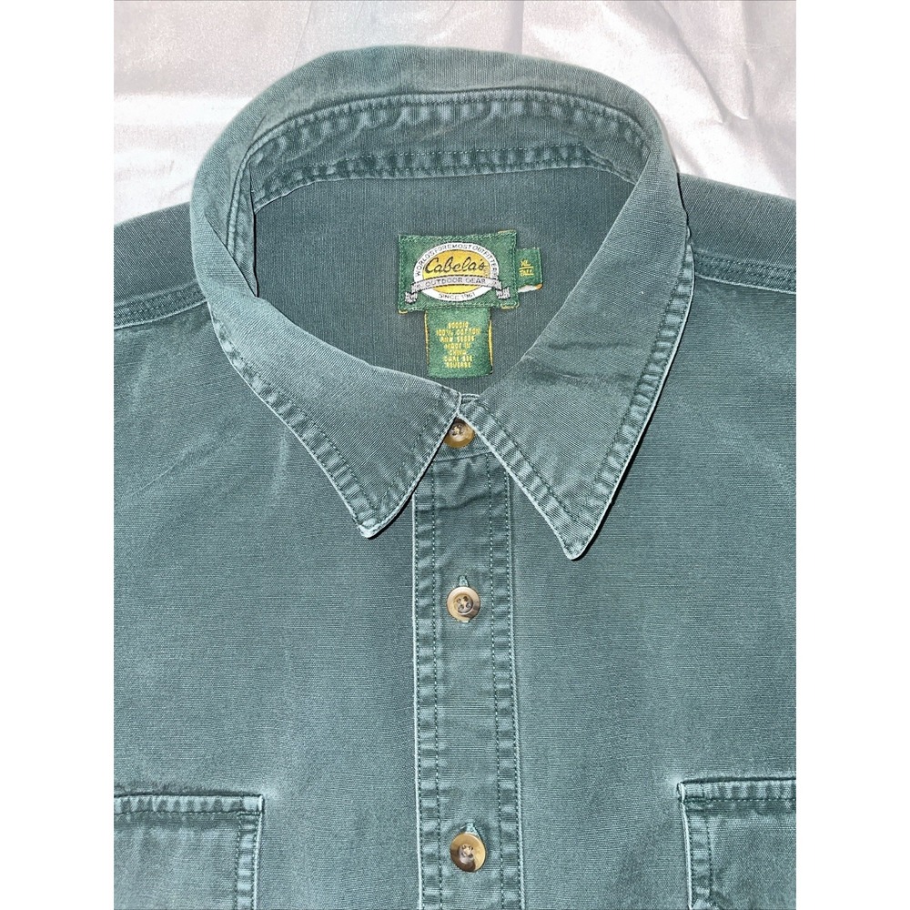 Cabela's Shirt, Men's Size XL Tall, Green, Long Sleeve, Button Up Shirt